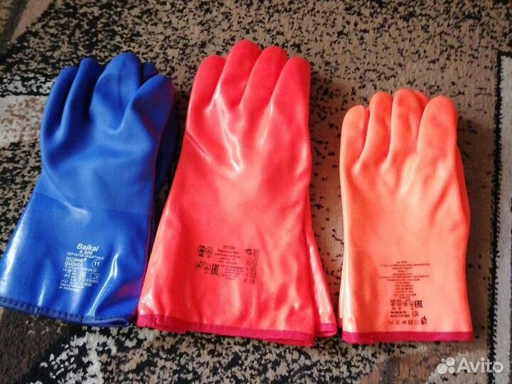 Резиновые перчатки маслобензостойкие длинные