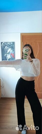 Кофта сетка вязаная