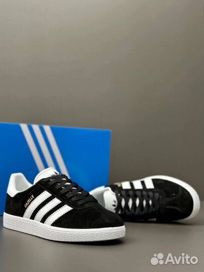 Кроссовки Adidas Gazelle чёрные 8