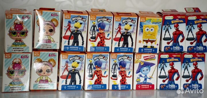 Sweet Box LOL Леди Баг Человек Паук Губка Фиксики