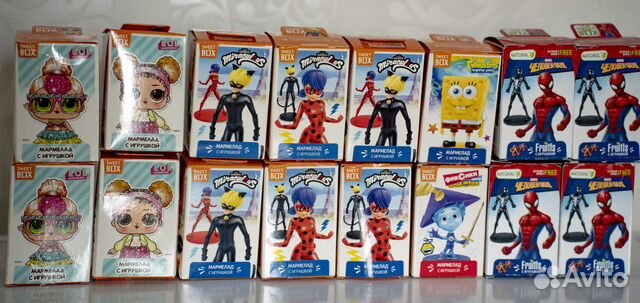 Sweet Box LOL Леди Баг Человек Паук Губка Фиксики