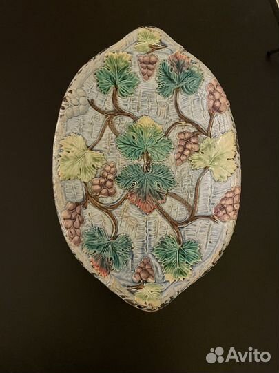 Сухарница, блюдо фарфор Кузнецов виноградна лоза
