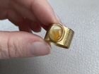 Strelnik Jewelry кольцо позолота с янтарем