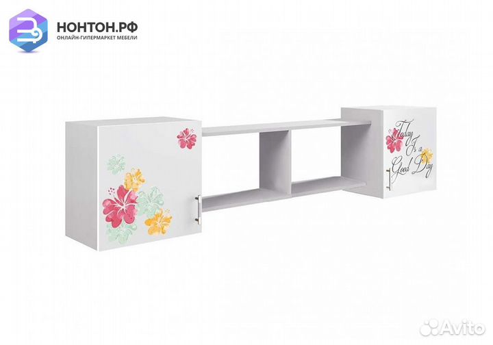 Полка навесная Вега fashion белая