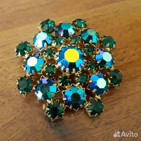 Винтажная брошь Чехословакия