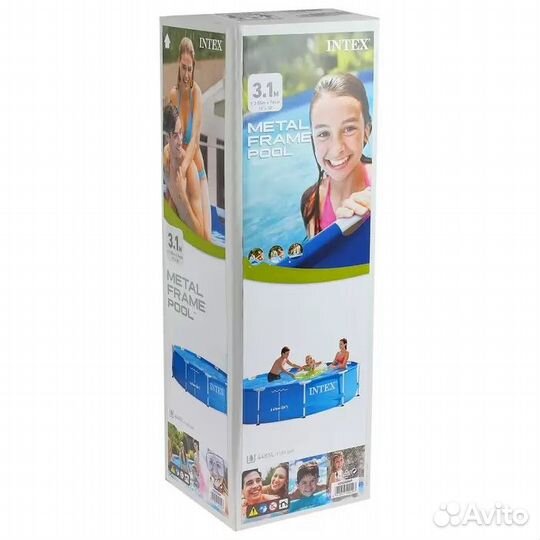 Новый каркасный бассейн Intex 305x305x76 см