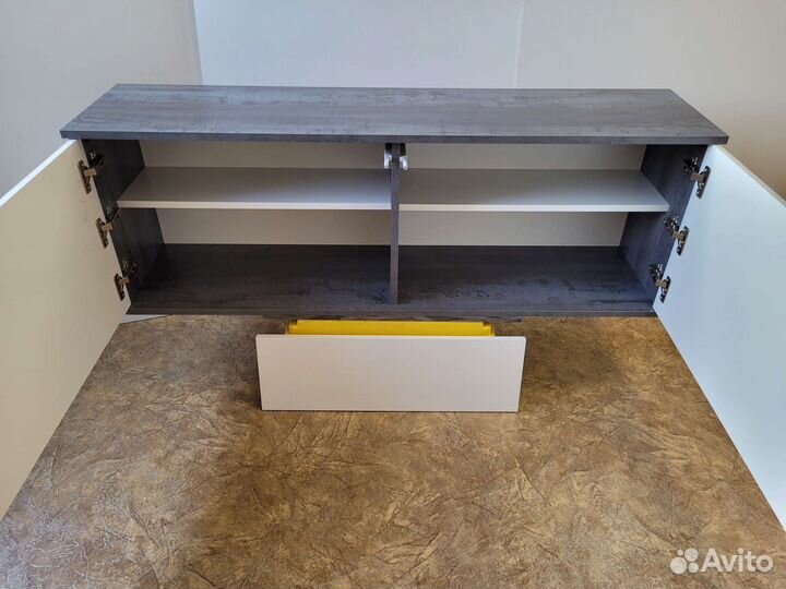 Тумба под тв мдф глянец новая подвесная