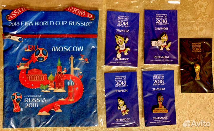 Набор Fifa: Сумка + 5 значков. Чемпионат мира 2018