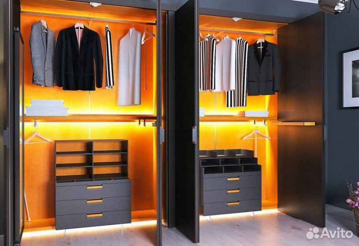 Светодиодная подсветка гардеробной комнаты a 4