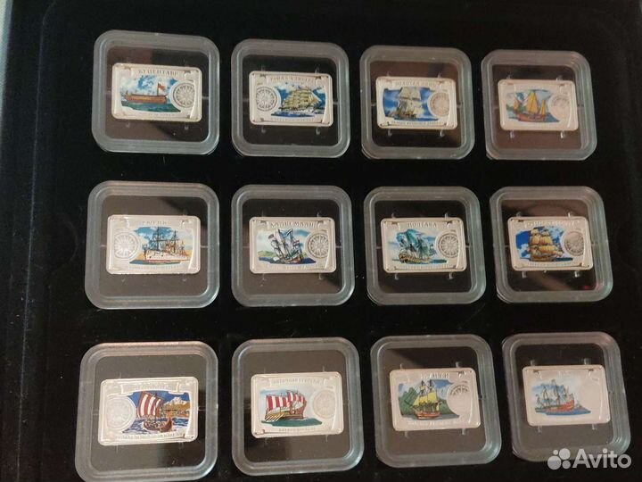 Коллекция серебро медали, монеты корабли