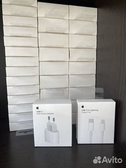 Зарядка блок apple 20w и провод tupe-c lightning