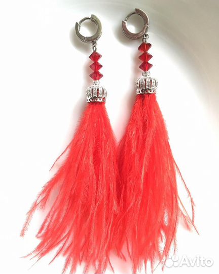 Серьги-перья