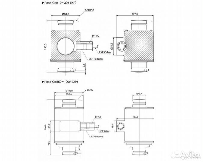 Тензодатчики CAS WBK 25T