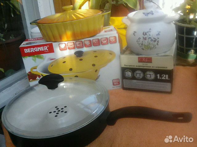 Новые керамические жаропрочные кастрюли и сковород