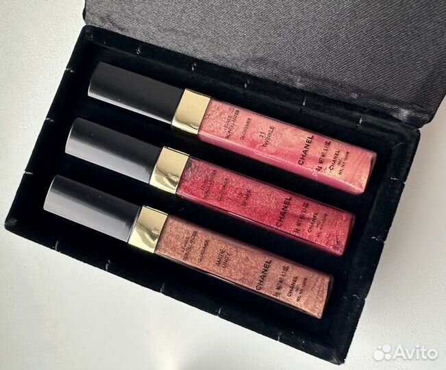 Chanel блеск для губ миниатюра набор винтаж