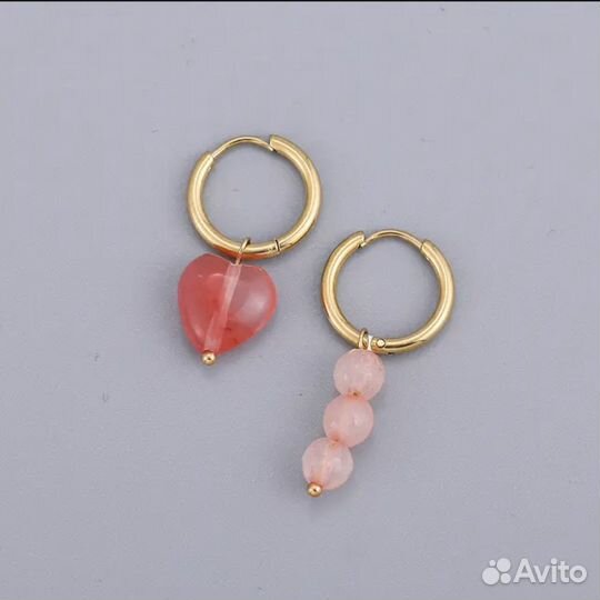 Серьги конго с подвесками