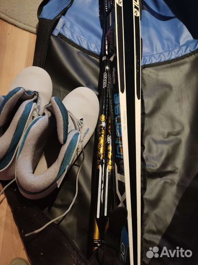 Комплект беговые лыжи 190 + ботинки 39-40 + палки