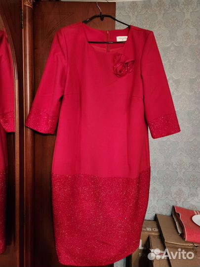 Платье женское вечернее 50 размер красное