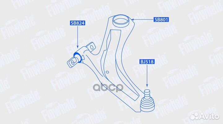 Сайлентблок рычага nissan X-trail/qashqai 07- п