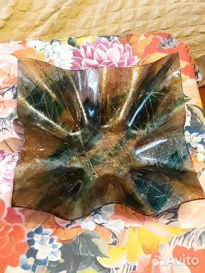 Блюдо стеклянное новое