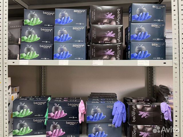 Перчатки нитриловые, нитрил-винил