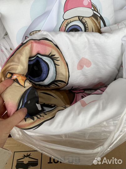 Бортики в кроватку новые одеяло детское новое