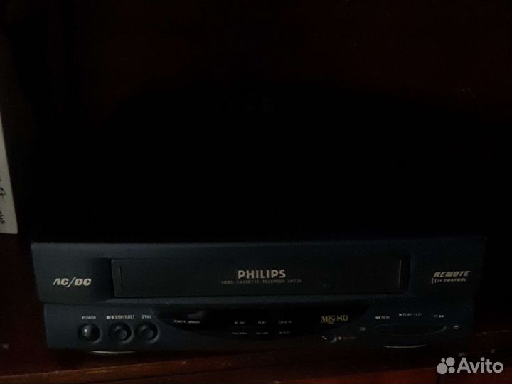 Видеомагнитофон philips vp225 пишущий