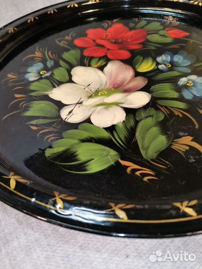 Антикварный поднос Жостово 70е СССР