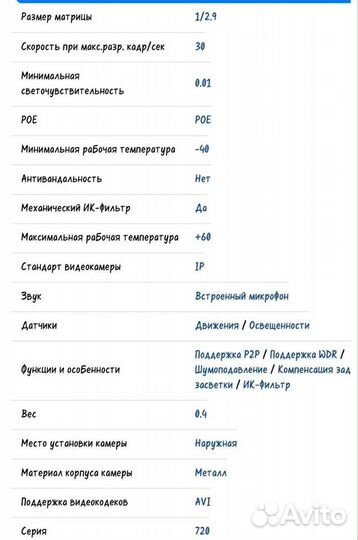 Камера видеонаблюдения купольная