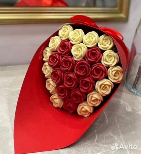 Шоколадные розы с начинкой