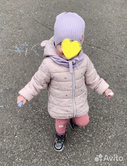 Шапка и снуд для девочки комплект