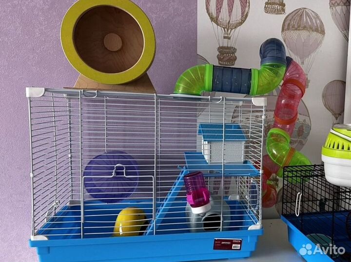 Клетка и много всего для хомяка