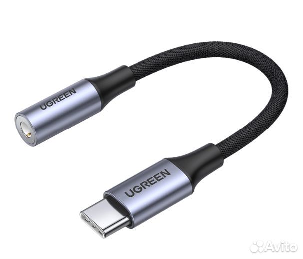 Переходник ugreen AV161 USB-C to 3.5mm Aluminum S