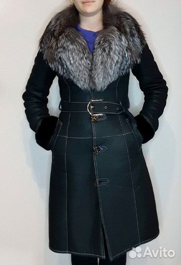 Женская кожаная дубленка