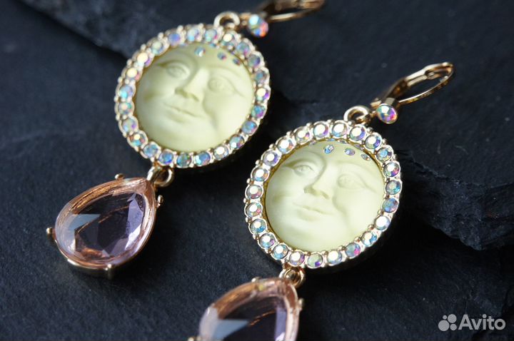 Серьги Kirks Folly Style Yellow Smile