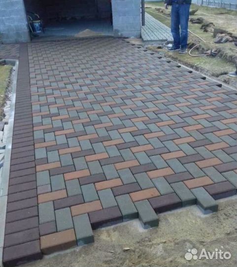 Укладка тротуарной плитки. Плитка тротуарная