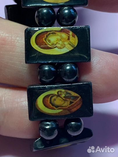 Магнитный браслет от давления из гематита