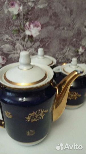 Кофейный сервиз -кобальт -вербилки