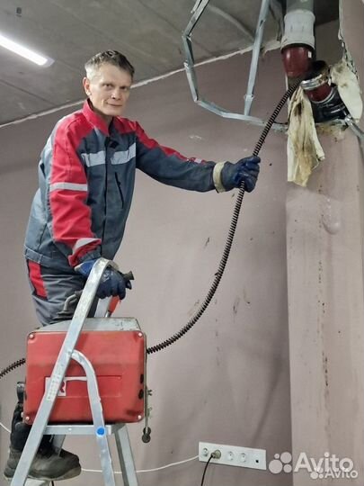 Прочистка канализации.Быстро устранение засора