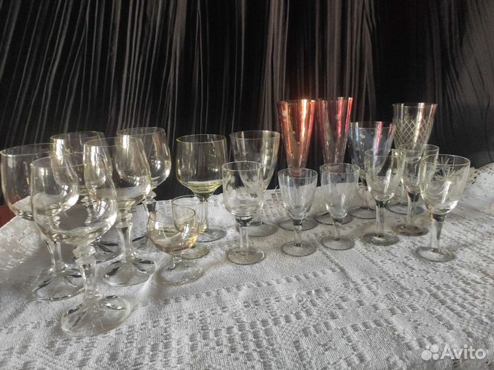 Бокалы фужеры рюмки советские