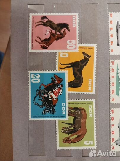 Марки спорт/олимпиада/лошади/хоккей/футбол