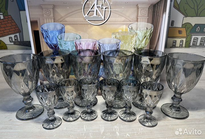 Подарочный набор бокалов с рюмками
