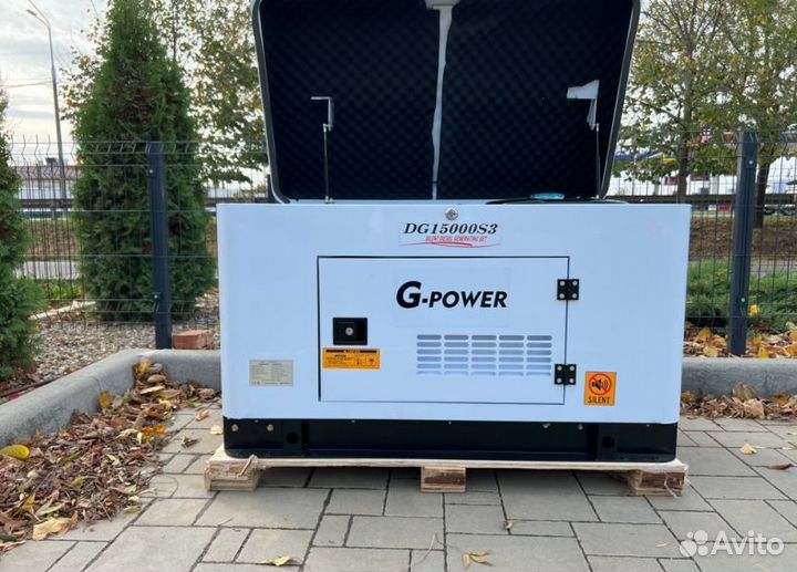 Дизельный генератор 13,5 кВт G-power трехфазный DG