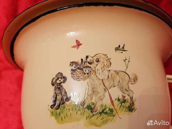 Ночной детский эмалированный горшок СССР