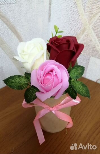 Мини букеты из мыльных роз