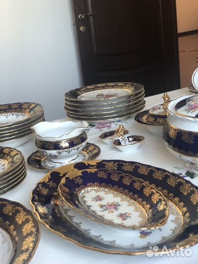 Сервиз полевой цветок кобальт