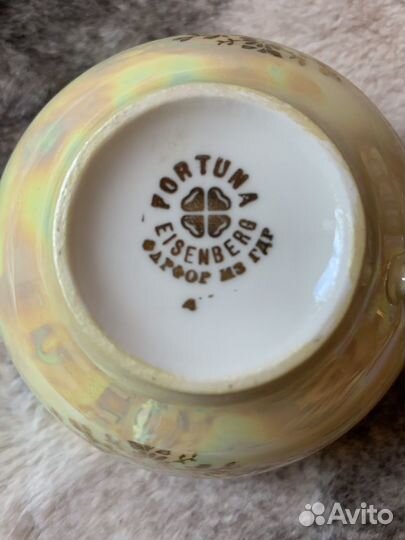 Сервиз чайный розы гдр перламутр