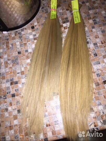 Волосы натуральные блонд