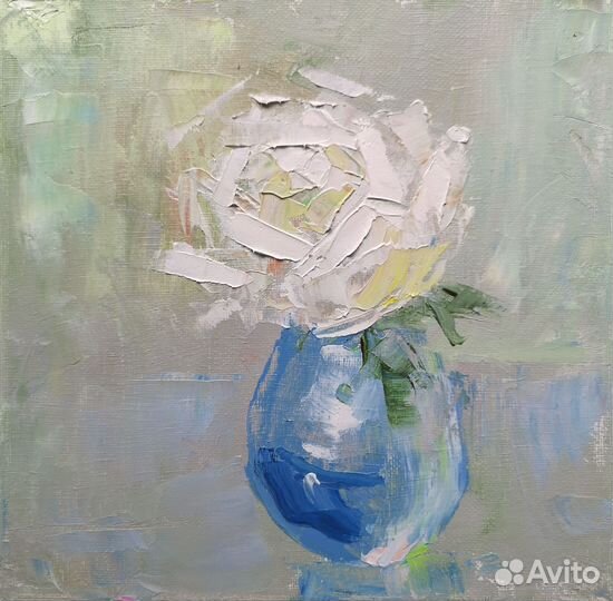 Картина маслом на холсте цветы 