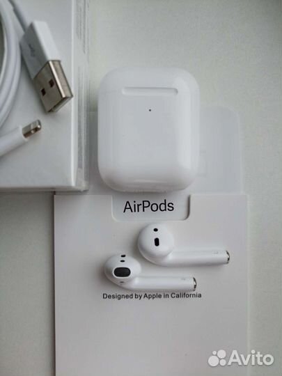 Airpods 2 LUX+чехол+бесплатная доставка